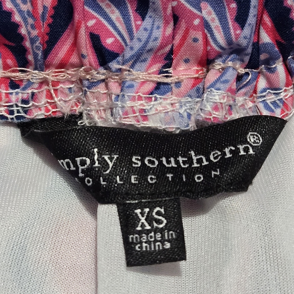 Simply Southern Paisley Print Shorts in Pink and Purple - Picture 2 of 6